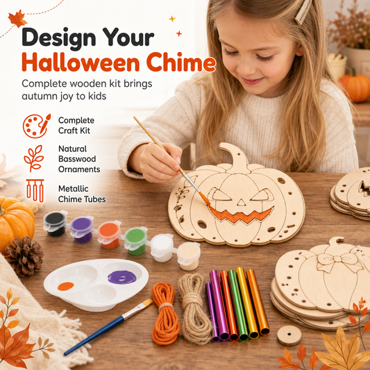 ✨ Halloween Must-Haves🎄Halloween Wooden Pumpkin DIY Craft Kit