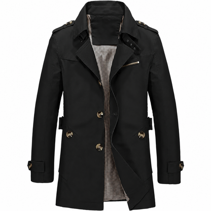 🍂Autumn Flash Sale🧥Men’s Cotton Windbreaker Jacket – Lightweight Mid-Length Autumn Coat for Everyday Wear
