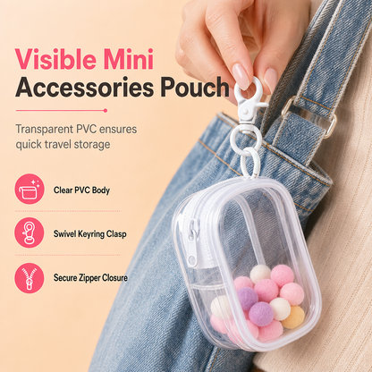 🔌 Clear Cable Storage Pouch – 👀 No-Drill Clip-On Organizer for Easy Cable Access