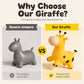 🦒Gifts Made Easy🎵Kids Giraffe Bouncy Hopper – Inflatable Animal Jumper Toy for Active Play & Balance Training