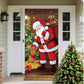 🎅 Christmas Door Cover: Instant Holiday Decor, Santa & Snowman Designs, Fade-Resistant, 90x180cm