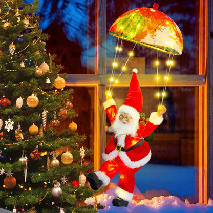 🎅 Christmas Santa Claus Parachute Light – 🎄 Festive Outdoor Holiday Decoration