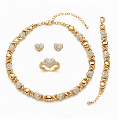 🎁 Early Christmas Hot Sale 60% OFF🎅 Classic Heart Shape Jewelry 4-Piece Set
