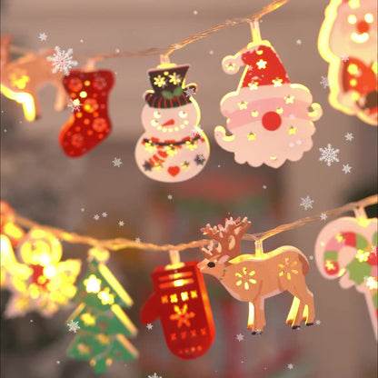 🎅 Christmas Gift Pick – Santa Claus LED String Lights | Festive Holiday Home & Garden Decoration 🎁