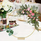 🎄BUY 2 GET 1 FREE✨Gold Floral Hoop Centrepiece with Wooden Stand & LED Lights