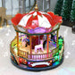 Christmas carousel decorations music box