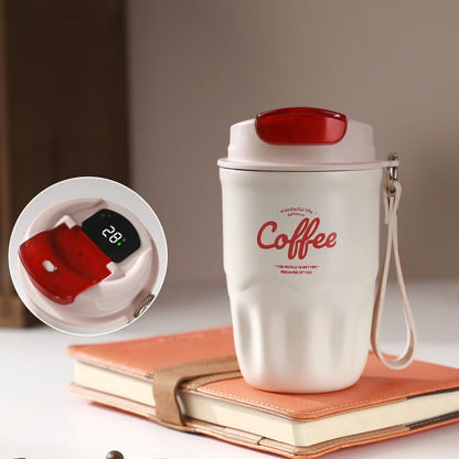 📢📢49%  OFF !! ⏰Portable Smart Thermal Coffee Cup with Temperature Display