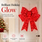 🎄Xmas Sale - 50% OFF❤️24-Inch Pre-Lit LED Christmas Bow – Weatherproof Red Outdoor & Indoor Festive Decoration