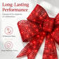 🎄Xmas Sale - 50% OFF❤️24-Inch Pre-Lit LED Christmas Bow – Weatherproof Red Outdoor & Indoor Festive Decoration
