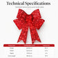 🎄Xmas Sale - 50% OFF❤️24-Inch Pre-Lit LED Christmas Bow – Weatherproof Red Outdoor & Indoor Festive Decoration