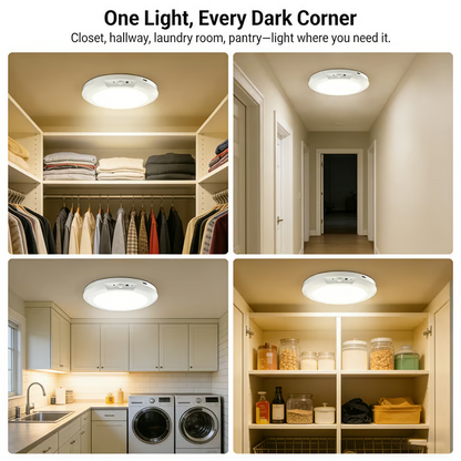 🔥⏳LAST DAY SALE ONLY ￡13.99!!💡3-Mode Motion Sensor Ceiling Light – Rechargeable, Magnetic, Wireless