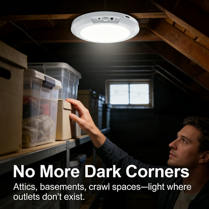🔥⏳LAST DAY SALE ONLY ￡13.99!!💡3-Mode Motion Sensor Ceiling Light – Rechargeable, Magnetic, Wireless