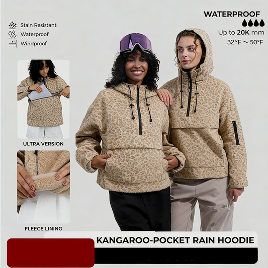 🏆2026 New Year Sale 49% OFF🔥Waterproof Oversized Hoodie Coat Warm Half Zip Rain Jacket