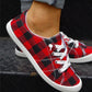 2021 Women's Lace-up Check Denim Canvas Sneakers