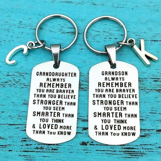 🔥Hot Sale 49% OFF💓 To My Grandson Granddaughter Gift Lettering Keychain