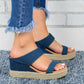 2021 New Ladies High-heeled Hemp Rope Sandals