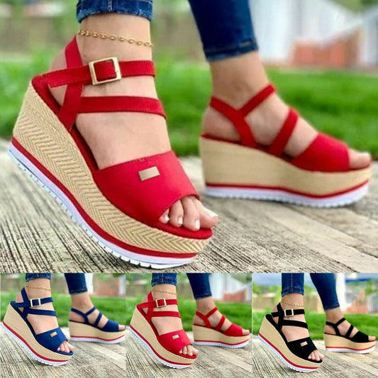 2021 Soft Platform Wedge Sandals
