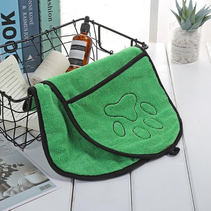 Ultra Absorbent Sponge Towel for Pets - Bath Towels - Green – TrulyPet