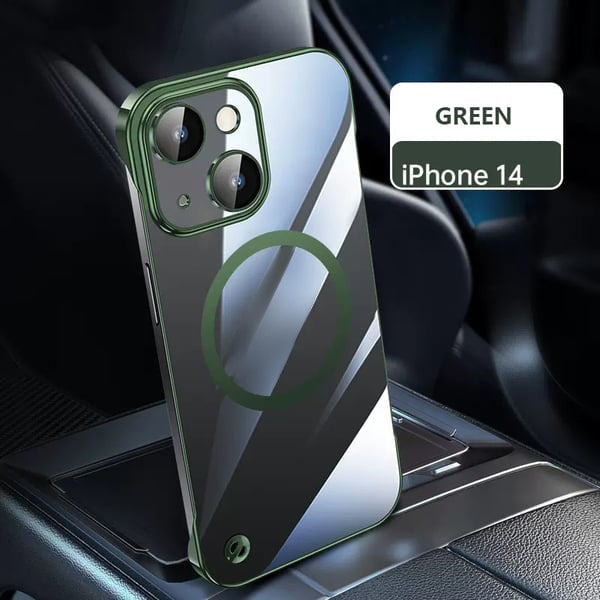 Transparent Frameless Ultra Thin Magnetic Charging Case for iPhone-10